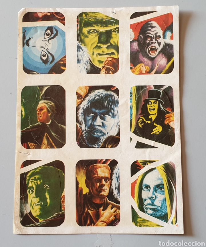 Sammeln alte gestanzte Sammelbilder: ANTIGUA HOJA DE CROMOS DE CINE DE TERROR - Obsequio Chocolates Terrabusi