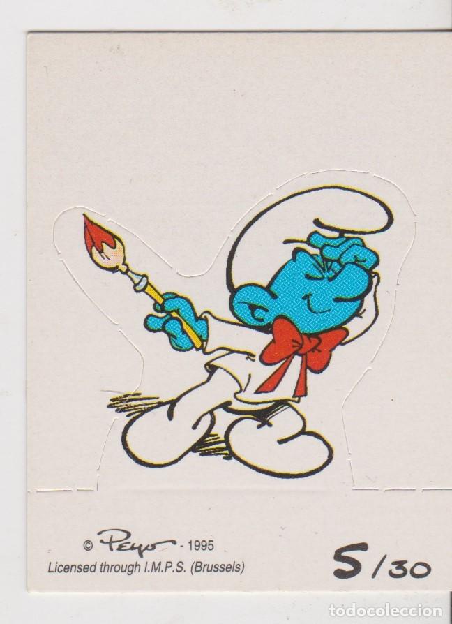 Coleccionismo cromos troquelados antiguos: ed. merlin -- los pitufos n&ordm; 5 - Foto 1