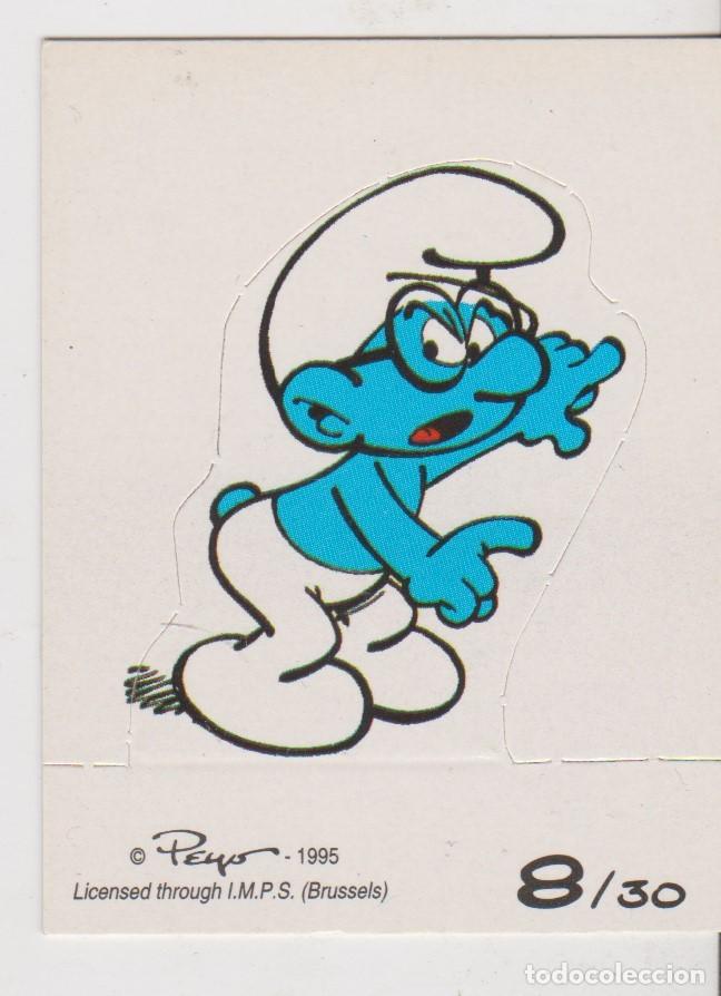 Coleccionismo cromos troquelados antiguos: ed. merlin -- los pitufos n&ordm; 8 - Foto 1