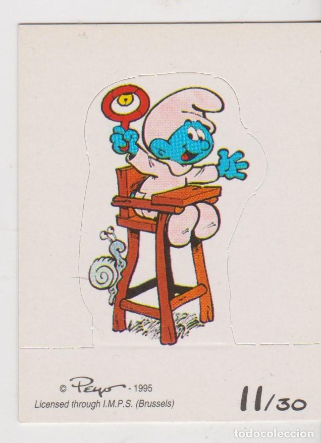 Coleccionismo cromos troquelados antiguos: ed. merlin -- los pitufos n&ordm; 11 - Foto 1
