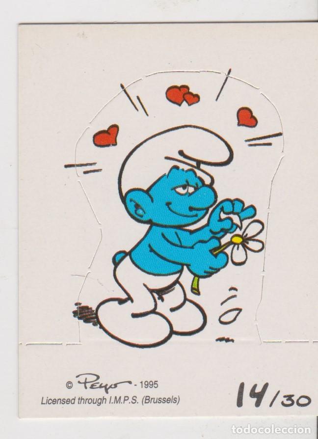 Coleccionismo cromos troquelados antiguos: ed. merlin -- los pitufos n&ordm; 14 - Foto 1