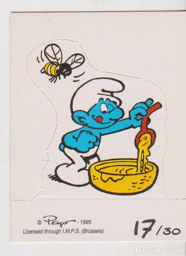 Coleccionismo cromos troquelados antiguos: ed. merlin -- los pitufos n&ordm; 17 - Foto 1