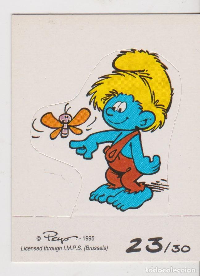 Coleccionismo cromos troquelados antiguos: ed. merlin -- los pitufos n&ordm; 23 - Foto 1