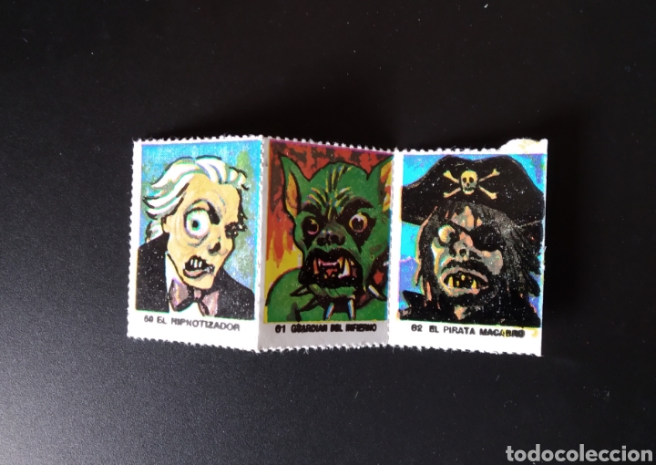 Coleccionismo cromos troquelados antiguos: CROMOS MONSTRUOS DIAB&Oacute;LICOS SIN DESTROQUELAR - Foto 1