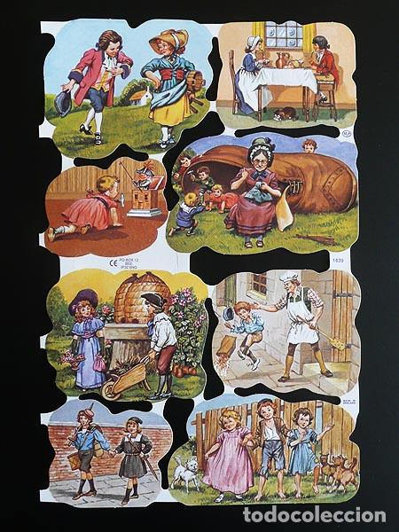 Coleccionismo Cromos troquelados antiguos: ZPR. LAMINA DE CROMOS TROQUELADOS CON BRILLO Y RELIEVE MLP - 1639 - CUENTOS