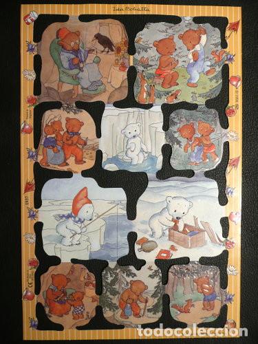 Collectable Antique Stamped Cards: ZPR. LAMINA DE CROMOS TROQUELADOS CON BRILLO Y RELIEVE MLP - 1937 - OSITOS