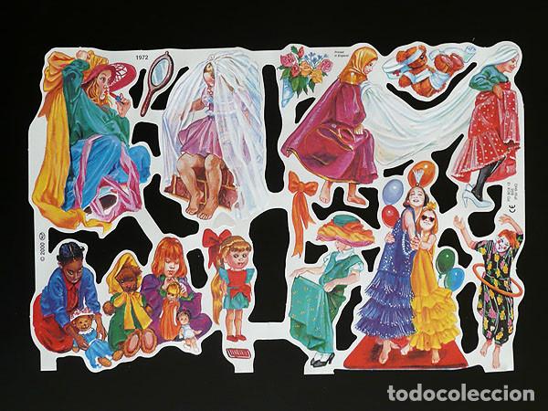 Collectable Antique Stamped Cards: ZPR. LAMINA DE CROMOS TROQUELADOS CON BRILLO Y RELIEVE MLP - 1972 - NI&Ntilde;OS DISFRAZADOS