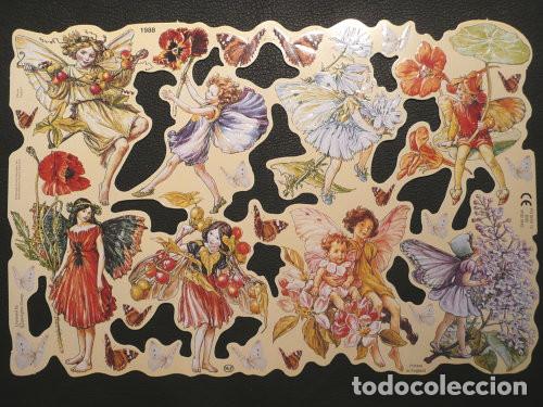 Collectable Antique Stamped Cards: ZPR. LAMINA DE CROMOS TROQUELADOS CON BRILLO Y RELIEVE MLP - 1988 - HADAS DE LAS FLORES