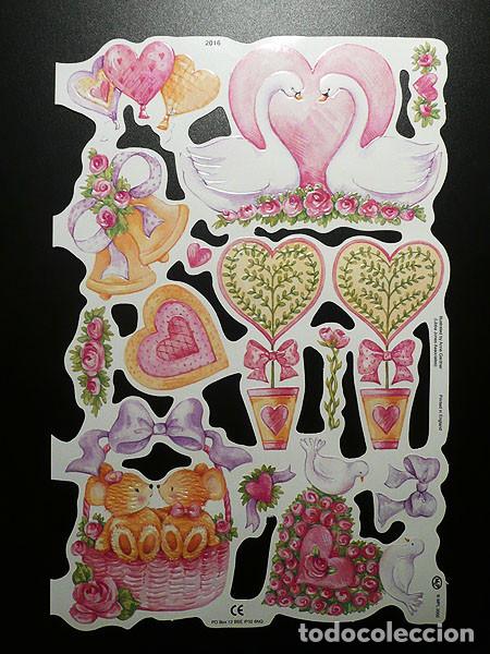 Collectable Antique Stamped Cards: ZPR. LAMINA DE CROMOS TROQUELADOS CON BRILLO Y RELIEVE MLP - 2016 - CORAZONES