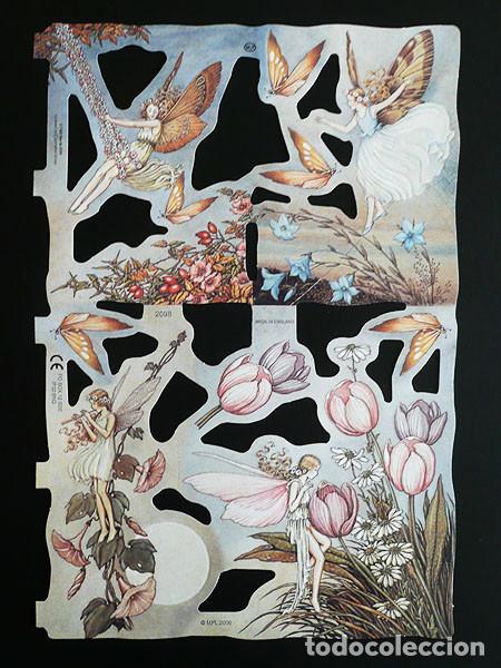 Collezionismo Figurine ritagliate antiche: ZPR. LAMINA DE CROMOS TROQUELADOS CON BRILLO Y RELIEVE MLP - 2098 - HADAS DE LAS FLORES