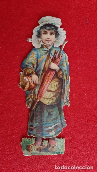 Sammeln alte gestanzte Sammelbilder: CROMO TROQUELADO MUY ANTIGUO SIGLO XIX COMPA&Ntilde;IA COLONIAL MADRID ORIGINAL CRT