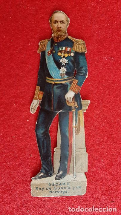 Sammeln alte gestanzte Sammelbilder: CROMO TROQUELADO MUY ANTIGUO SIGLO XIX CHOCOLATES JOSE GOMEZ VALENCIA REY DE SUECIA ORIGINAL CRT