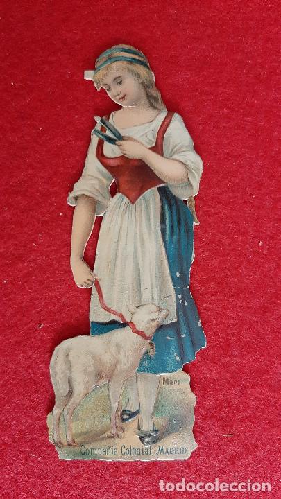 Sammeln alte gestanzte Sammelbilder: CROMO TROQUELADO MUY ANTIGUO SIGLO XIX COMPA&Ntilde;IA COLONIAL MADRID ORIGINAL CRT