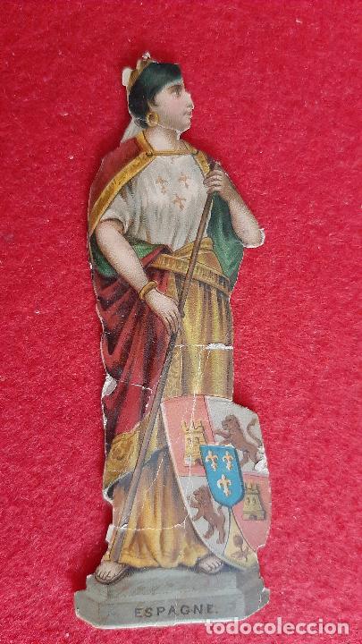 Sammeln alte gestanzte Sammelbilder: CROMO TROQUELADO MUY ANTIGUO SIGLO XIX CHOCOLATES JUNCOSA BARCELONA ESPA&Ntilde;A ORIGINAL CRT