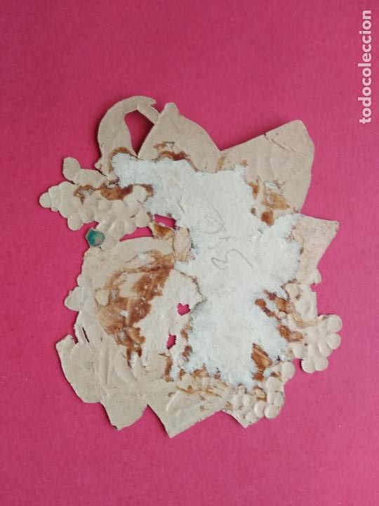 Coleccionismo cromos troquelados antiguos: ANTIGUO CROMO TROQUELADO FLOR ROSA - Foto 2