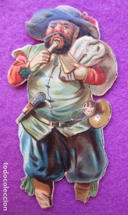 Colecionismo Cromos recortados antigos: CROMO MUY ANTIGUO SIGLO XIX TROQUELADO HOMBRE VER FOTO TRASERA LA ESPA&Ntilde;OLA C44