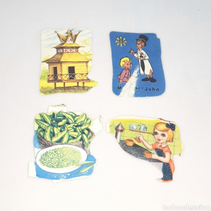 Collectionnisme Cartes &agrave; collectionner massicot&eacute;es anciennes: (CCT) LOTE 4 CROMOS TROQUELADOS ANTIGUOS.
