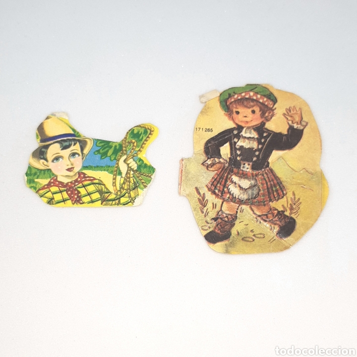 Collectable Antique Stamped Cards: (CCT) LOTE 2 CROMOS TROQUELADOS ANTIGUOS.