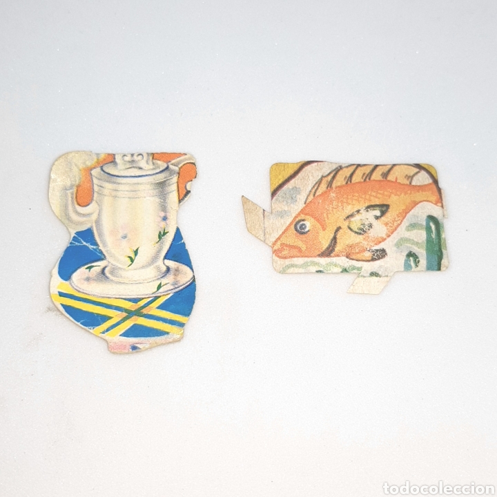 Collectable Antique Stamped Cards: (CCT) LOTE 2 CROMOS TROQUELADOS ANTIGUOS.