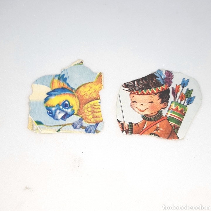 Collectable Antique Stamped Cards: (CCT) LOTE 2 CROMOS TROQUELADOS ANTIGUOS.