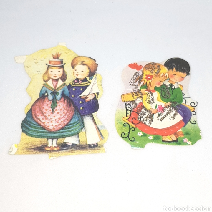 Collectable Antique Stamped Cards: (CCT) LOTE 2 CROMOS TROQUELADOS ANTIGUOS.
