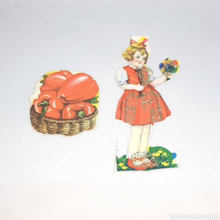 Collectable Antique Stamped Cards: (CCT) LOTE 2 CROMOS TROQUELADOS ANTIGUOS.