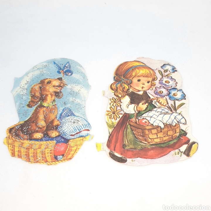 Collectable Antique Stamped Cards: (CCT) LOTE 2 CROMOS TROQUELADOS ANTIGUOS.
