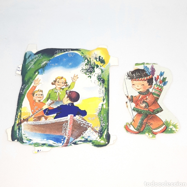 Collectable Antique Stamped Cards: (CCT) LOTE 2 CROMOS TROQUELADOS ANTIGUOS.