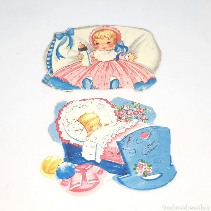 Collectable Antique Stamped Cards: (CCT) LOTE 2 CROMOS TROQUELADOS ANTIGUOS.