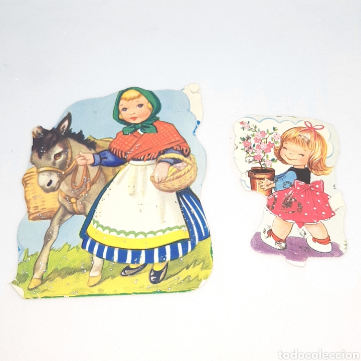 Collectable Antique Stamped Cards: (CCT) LOTE 2 CROMOS TROQUELADOS ANTIGUOS.