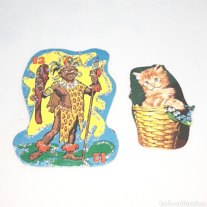 Collectable Antique Stamped Cards: (CCT) LOTE 2 CROMOS TROQUELADOS ANTIGUOS.