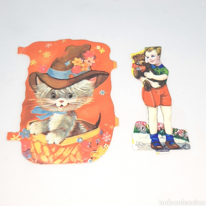 Collectable Antique Stamped Cards: (CCT) LOTE 2 CROMOS TROQUELADOS ANTIGUOS.