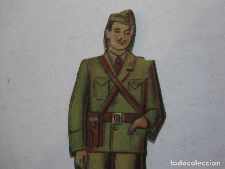 Collectionnisme Cartes &agrave; collectionner massicot&eacute;es anciennes: CROMO TROQUELADO GUERRA CIVIL-EJERCITO NACIONAL-TENIENTE-VER FOTOS-(K-17)