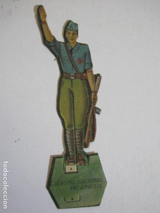 Collectionnisme Cartes &agrave; collectionner massicot&eacute;es anciennes: EJERCITO NACIONAL-FALANGISTA-CROMO ANTIGUO TROQUELADO-VER FOTOS-(K-516)