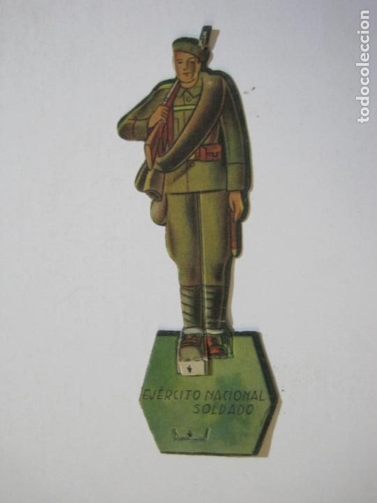 Collectionnisme Cartes &agrave; collectionner massicot&eacute;es anciennes: EJERCITO NACIONAL-SOLDADO-CROMO ANTIGUO TROQUELADO-VER FOTOS-(K-517)