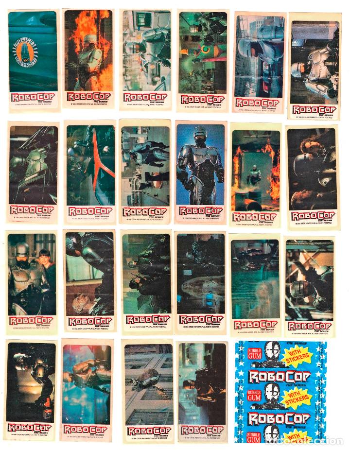 Coleccionismo Cromos troquelados antiguos: LOTE COLECCION COMPLETA ROBOCOP Cromo pegatina CHICLE