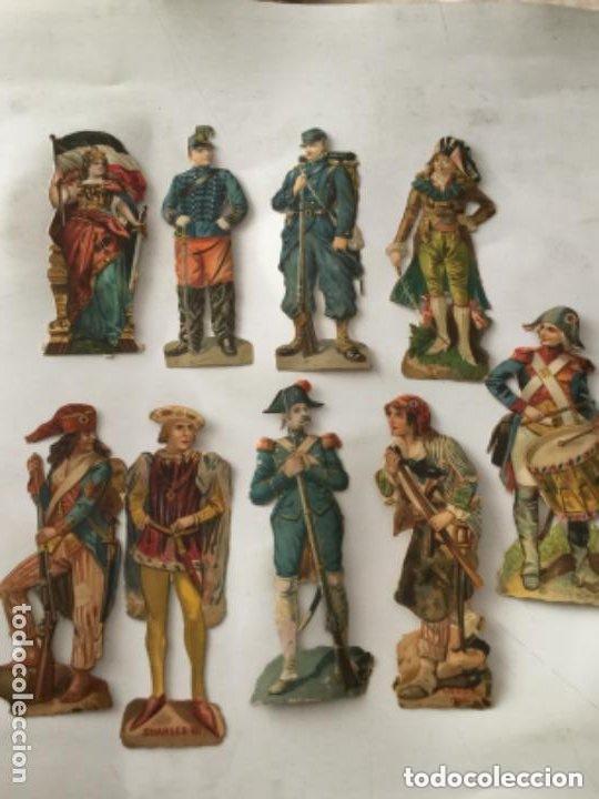 Collectable Antique Stamped Cards: 9 cromos troquelados