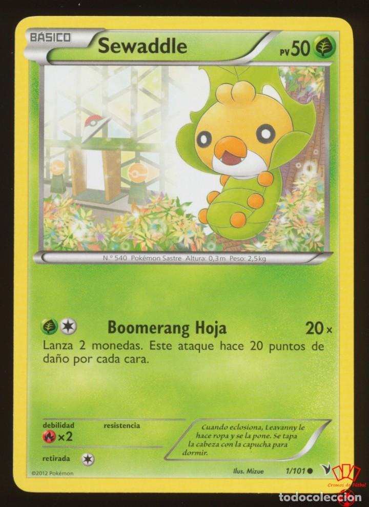 Collectionnisme Cartes &agrave; collectionner massicot&eacute;es anciennes: #1/101. SEWADDLE - N&B Nobles Victorias (Noble Victories) - Pokemon Trading Card/Carta