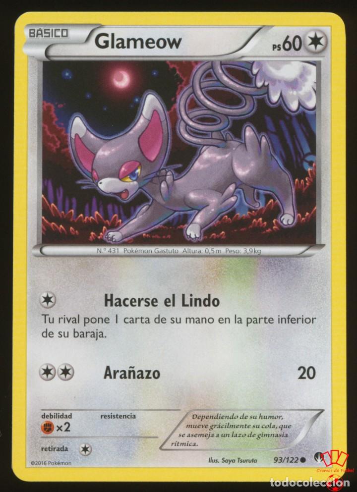 Collectionnisme Cartes &agrave; collectionner massicot&eacute;es anciennes: #93/122. GLAMEOW - XY Turbo Limite (BREAKpoint) - Pokemon Trading Card/Carta