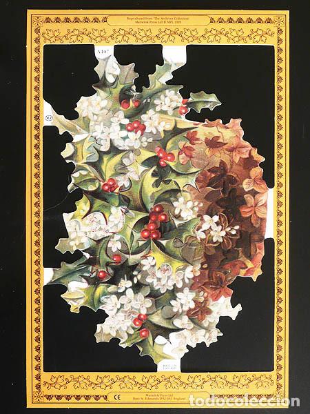 Collectable Antique Stamped Cards: ZPR. LAMINA DE CROMOS TROQUELADOS SERIE ORO MLP - A107 - ACEBO