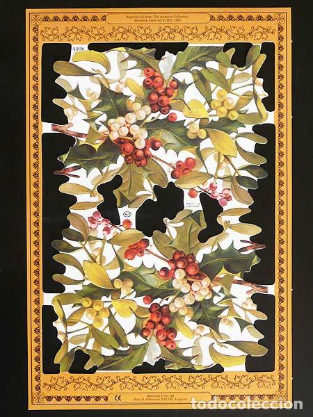 Collectable Antique Stamped Cards: ZPR. LAMINA DE CROMOS TROQUELADOS SERIE ORO MLP - A108 - ACEBO