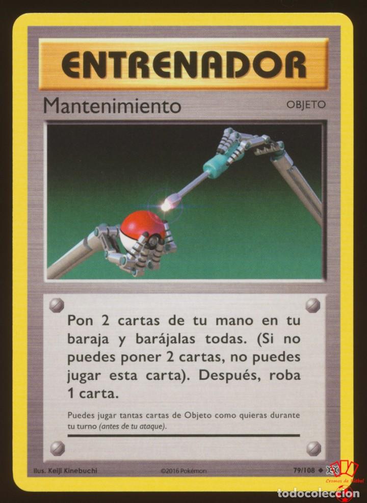 Collectionnisme Cartes &agrave; collectionner massicot&eacute;es anciennes: #79/108. MANTENIMIENTO - XY Evoluciones (Evolutions) - Pokemon Trading Card/Carta