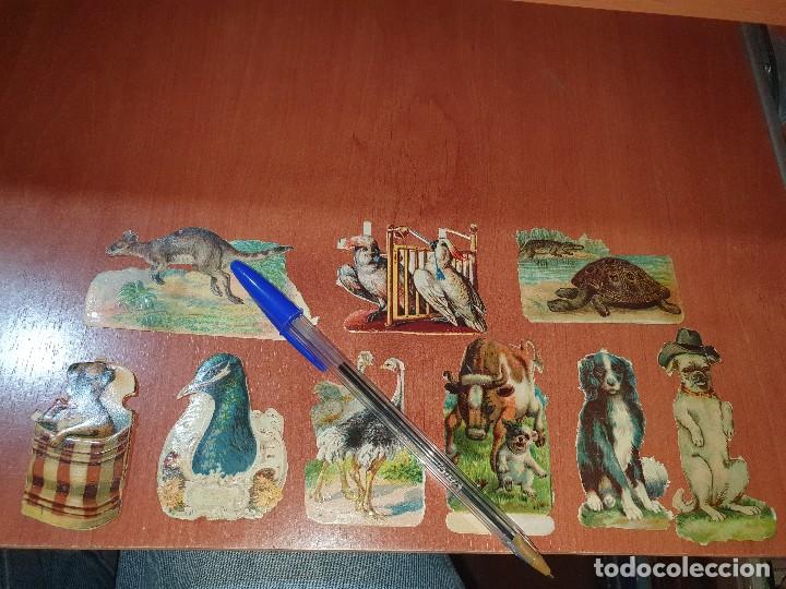 Collectable Antique Stamped Cards: 9 antiguos cromos troquelados, en color, chocolates juncosa y amatller