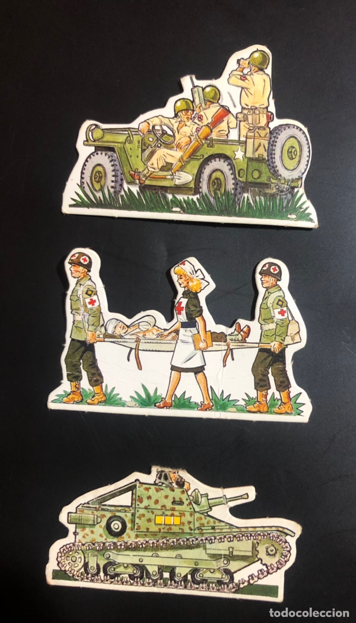 Coleccionismo cromos troquelados antiguos: LOTE 3 CROMOS TROQUELADOS EJ&Eacute;RCITO - Foto 1