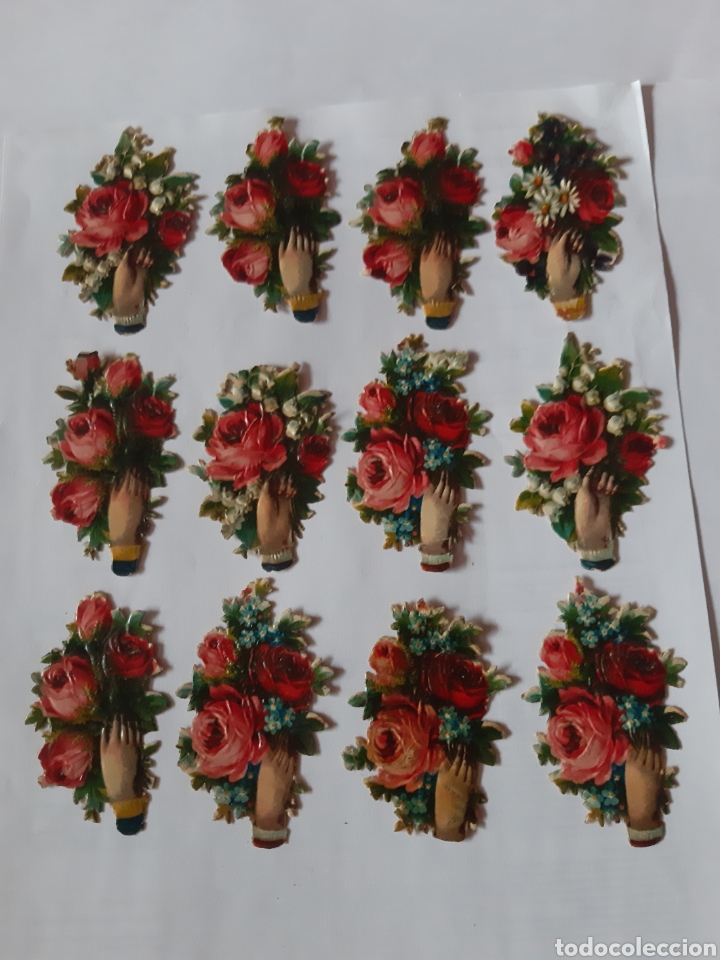 Collezionismo Figurine ritagliate antiche: Lote de 12 cromos antiguos troquelados
