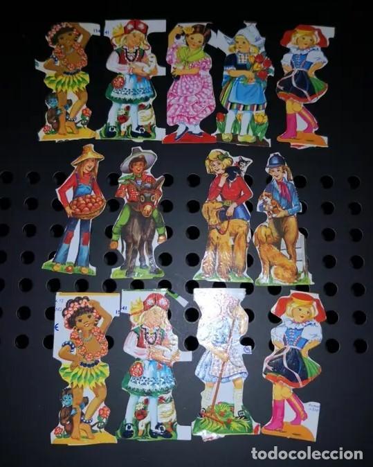 Coleccionismo Cromos troquelados antiguos: Lote LOTE DE CROMOS TROQUELADOS &rdquo;NI&Ntilde;AS PAISES&rdquo;