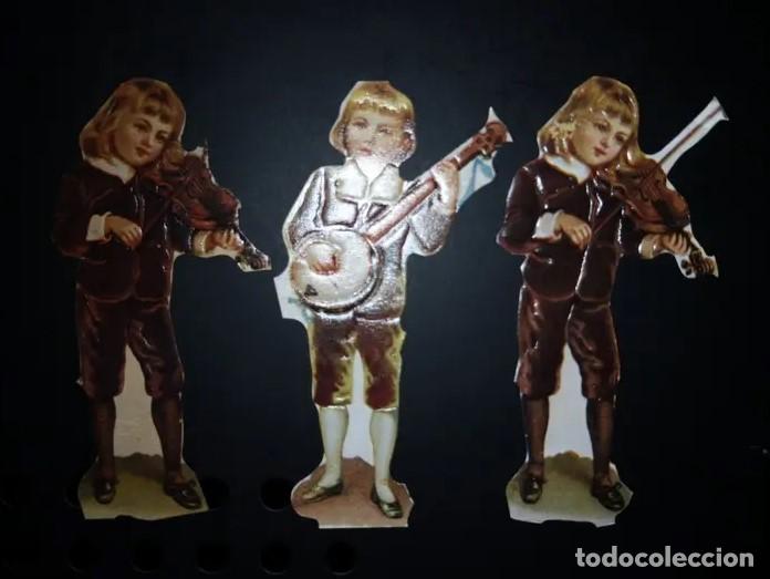 Colecionismo Cromos recortados antigos: LOTE DE CROMOS TROQUELADOS &rdquo;NI&Ntilde;OS MUSICOS&rdquo;