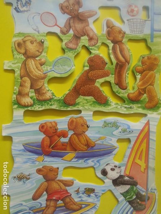 Sammeln alte gestanzte Sammelbilder: CROMOS PARA PICAR - OSITOS PELUCHE - LOTE DE 3 HOJAS IGUALES - 1996 MLP
