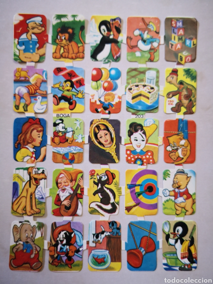 Collezionismo Figurine ritagliate antiche: Lamina de cromos troquelados BOGA 203