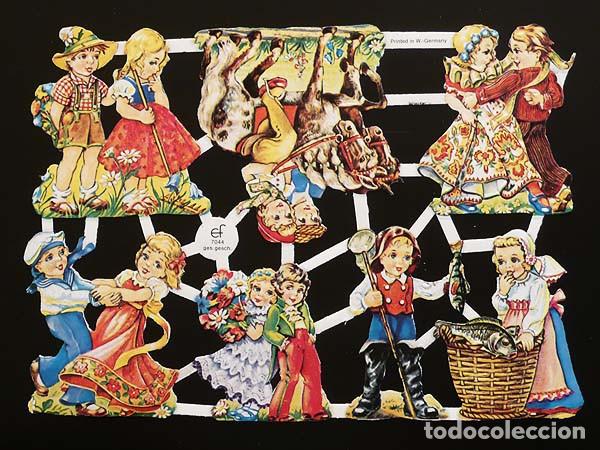 Collectionnisme Cartes &agrave; collectionner massicot&eacute;es anciennes: ZPR. LAMINA DE CROMOS TROQUELADOS CON BRILLO Y RELIEVE EF - 7044 - PAREJAS
